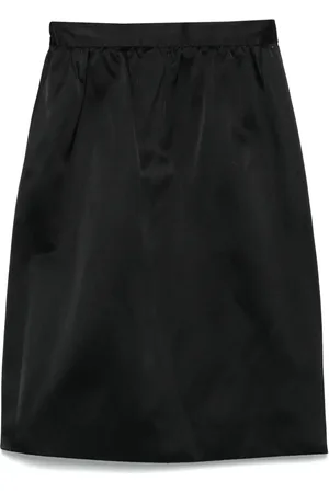 Saint Laurent Gonna midi in raso anni 