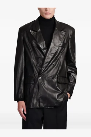 SALVATORE SANTORO Blazer doppiopetto in pelle
