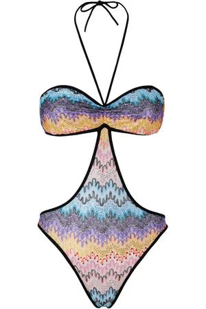 Missoni Costume con motivo a zigzag