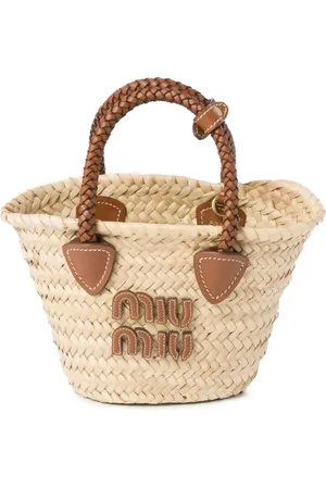 Miu Miu Borsa tote con applicazione logo
