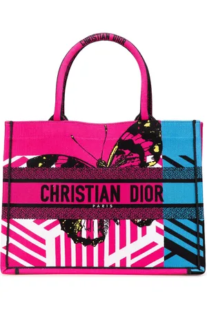 Dior Borsa tote D Jungle Pop Book media con ricamo a farfalla 2021