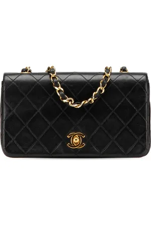 CHANEL Borsa a tracolla Mini CC in pelle di agnello trapuntata con battente 1989-1991