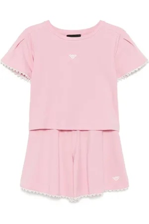 Emporio Armani Tuta sportiva con logo ricamato
