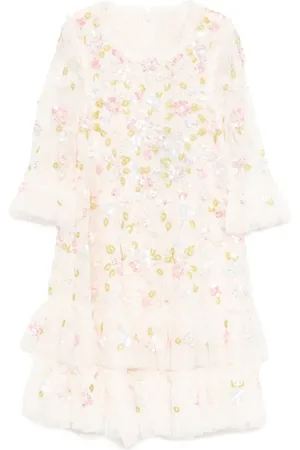 Needle & Thread Abito Bloom con paillettes