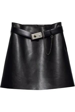 Prada Minigonna in pelle con cintura