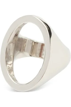 Maison Margiela Anello Minimal con logo 4mm