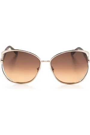 Tom Ford Occhiali da sole tondi con dettaglio cut-out