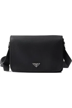 Prada Borsa messenger in pelle zigrinata