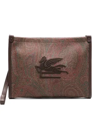 Etro Clutch con stampa paisley jacquard