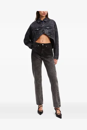 Karl Lagerfeld Jeans dritti a vita alta effetto sfumato