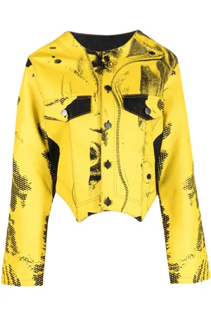 Feben Giacca denim con stampa
