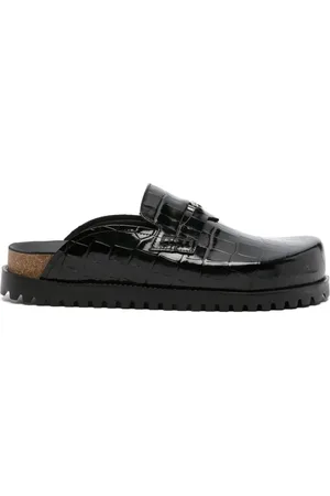 VERSACE Sandali slides Medusa con effetto coccodrillo