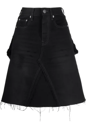 Balenciaga Gonna denim svasata con strappo
