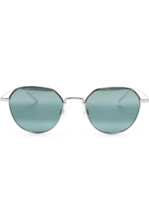 Maui Jim Occhiali da sole tondi con montatura metallica