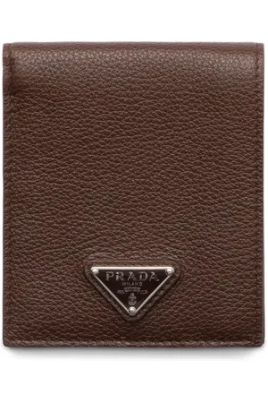 Prada Portacarte con placca logo