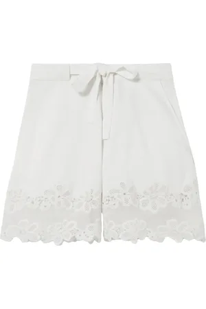 Claudie Pierlot Shorts con orlo in pizzo