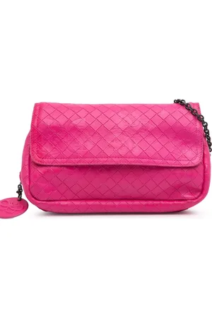 Bottega Veneta Borsa a tracolla Intrecciomirage Butterfly piccola in pelle di vitello goffrata con catena 2012-2024