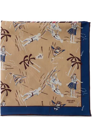 Prada Foulard in seta con stampa