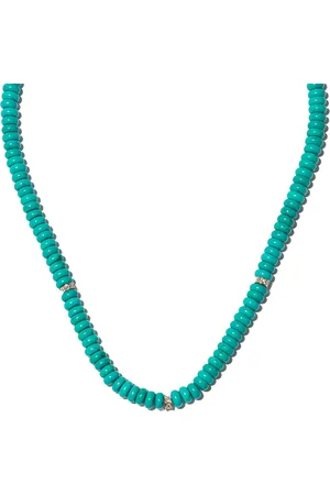 Mateo Collana in giallo 14kt con malachite e diamanti