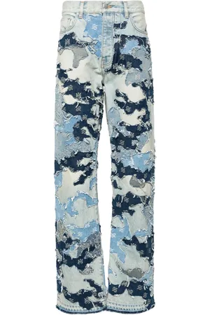 AMIRI Jeans dritti con design patchwork