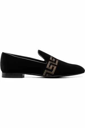 VERSACE Mocassini Greca con ricamo