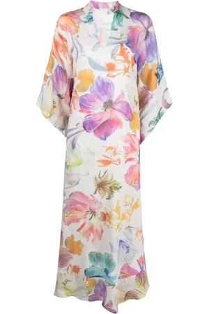 120% Lino Abito lungo a fiori