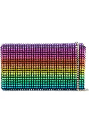 Amina Muaddi Clutch Paloma con cristalli