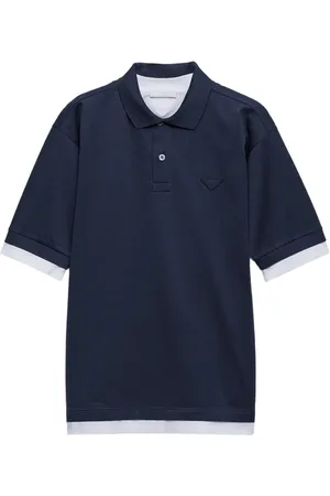 Prada Polo in cotone con ricamo logo