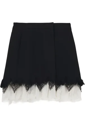 Alexander McQueen Gonna svasata in lana