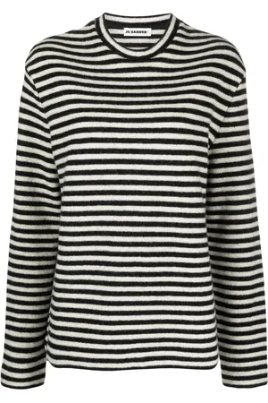 Jil Sander Maglione a righe con applicazione