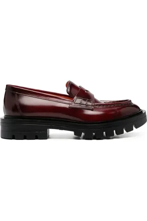 santoni Mocassini penny in pelle