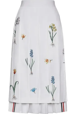 Thom Browne Gonna con ricamo a fiori