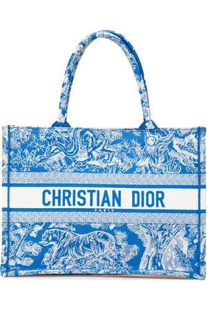 Dior Borsa tote Dioriviera Book media in tela con ricamo Toile De Jouy 2022
