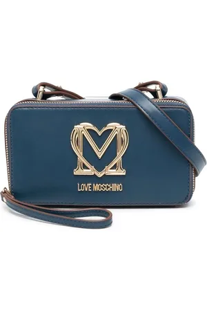 Moschino Borsa a tracolla con placca logo