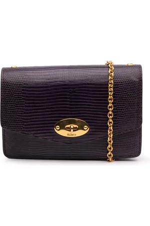 MULBERRY 2015-2024 Mini Lizard Embossed Calfskin Darley crossbody bag