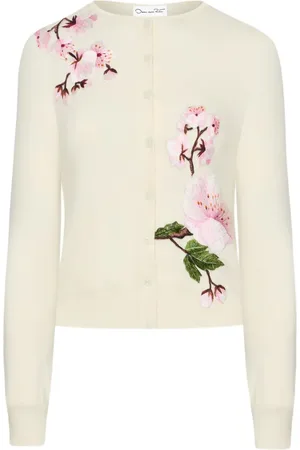 Oscar de la Renta Cardigan con ricamo a fiori