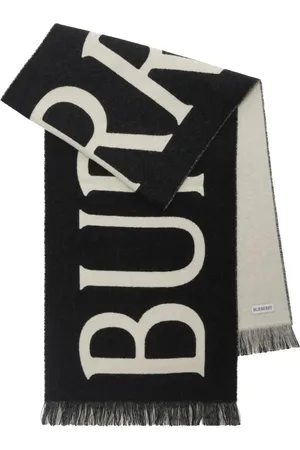 Burberry Sciarpa in lana con logo jacquard