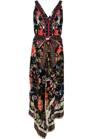 Marchesa Notte Abito midi Byrn a fiori