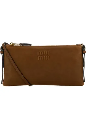Miu Miu Borsa a tracolla in pelle con logo goffrato