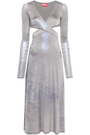 Diesel Abito D-Farlies midi metallizzato