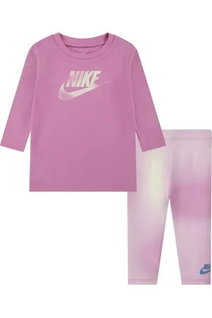 Nike Leggings con logo e fantasia tie dye