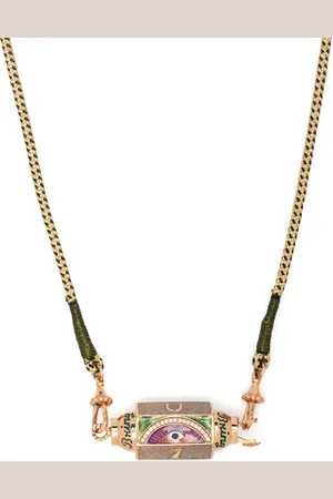 Marie Lichtenberg Collana Lucky in rosa 18 carati con zaffiri