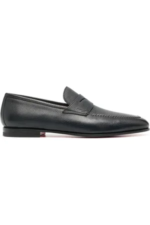 santoni Mocassini penny in pelle