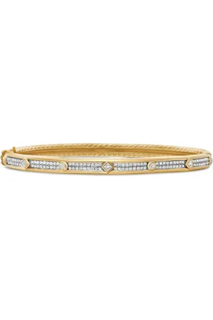 David Yurman Bracciale rigido Modern Renaissance in giallo 18 carati con diamanti