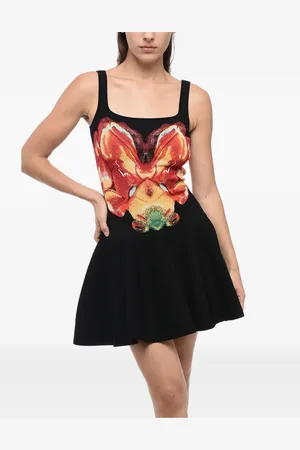 Alexander McQueen Abito corto Solarised Orchid jacquard