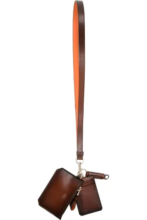 santoni Portacarte in pelle con cinturino