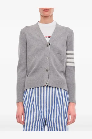 Thom Browne Cardigan Milano con dettaglio a righe