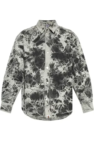 A Bathing Ape Camicia con fantasia tie dye a maniche lunghe