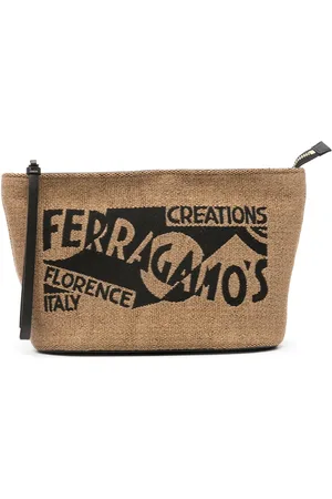 Salvatore Ferragamo Clutch con logo Venna
