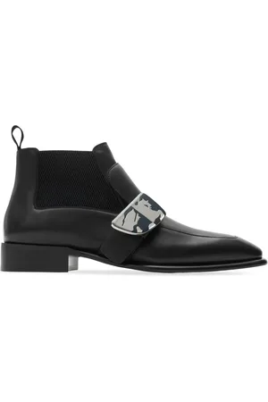 Burberry Stivali Chelsea Shield in pelle